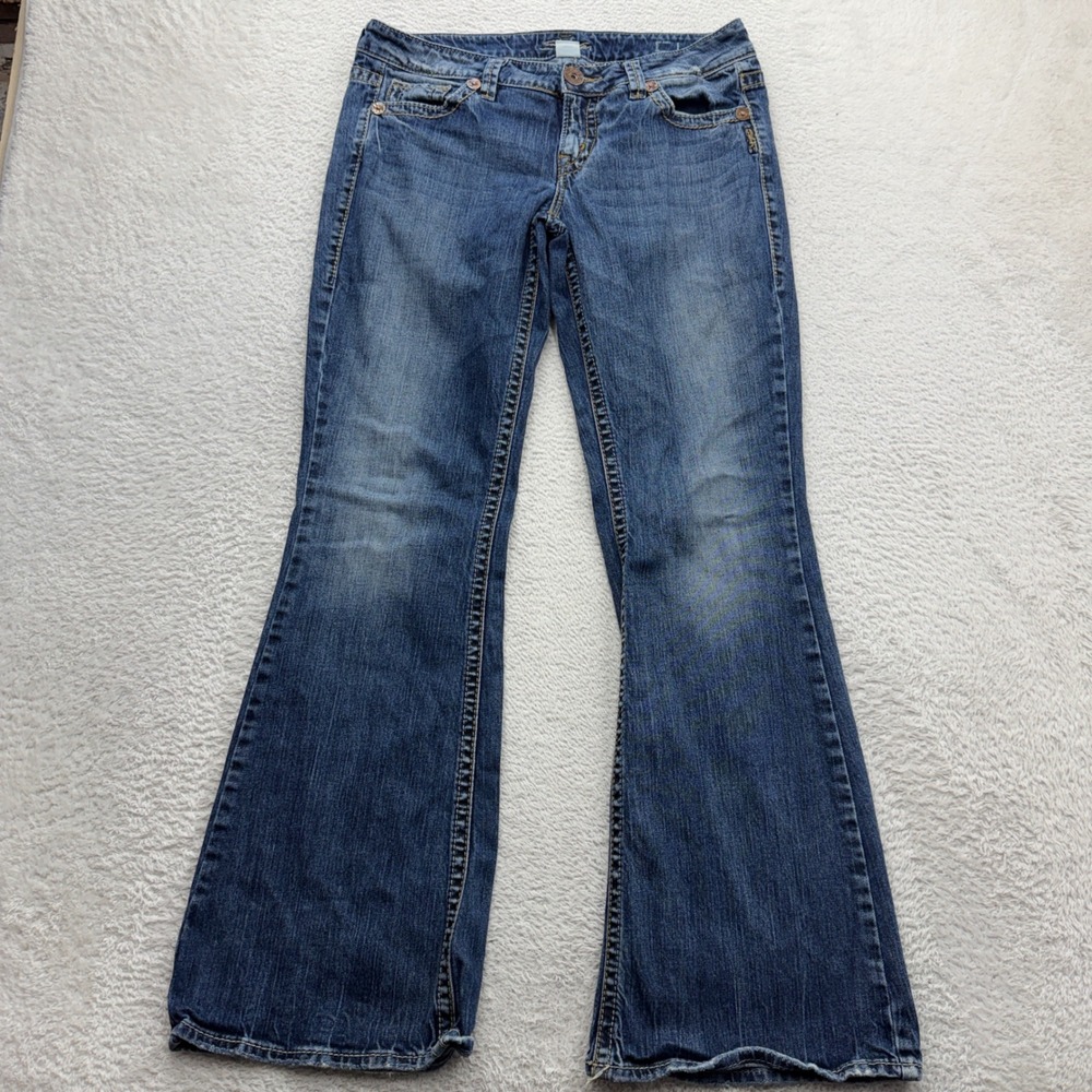 Silver Jeans Co Eden Blue Mid Rise Bootcut Jeans 31x33 L1615SCM255 Womens